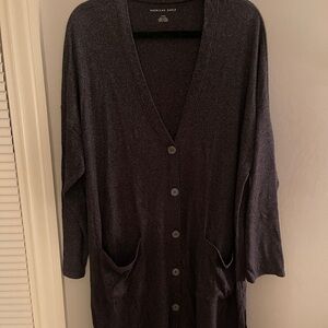 American Eagle Outfitters Charcoal Cardigan Sweater